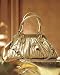 Quilted metallic frame purse