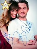 Gorgeous Gerard Butler Signed Hilary Swank Ps I Love You 8x10 #1