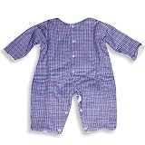 SnoPea - Newborn Baby Boys Long Sleeved Quilted Coverall, Blue, Red, White