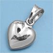 Sterling Silver - Heart - 11mm Pendant Height