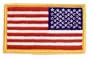 REVERSE BACKWARDS USA American Flag Uniform Shirt Shoulder Jacket Patch, Gold Border (2 Patches Included !, Pair !)