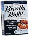 Breathe Right Nasal Strips, Large, Clear, 30-Count Boxes (Pack of 2)