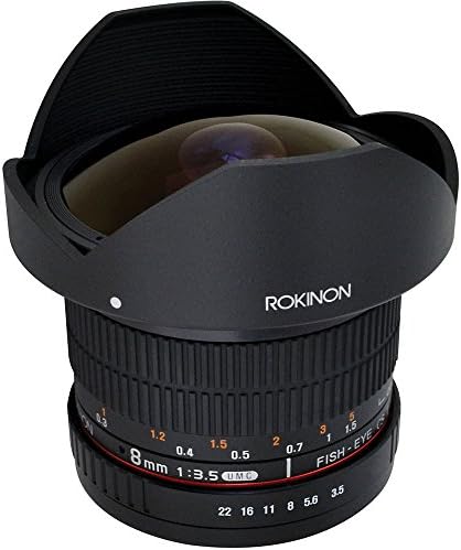 Rokinon 8mm f/3.5 HD UMC Fisheye Lens with 2 Year Ext. Warranty + Hood + Monopod Kit for Sony Alpha A7, A7R, A7S, A3000, A5000, A5100, A6000 Cameras