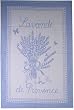 Pale Blue pastel Jacquard Tea Dish Towel with Lavender flower design La Lavande de Provence
