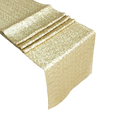 Amazlinen(tm) premium quality glitz sequin table runner…