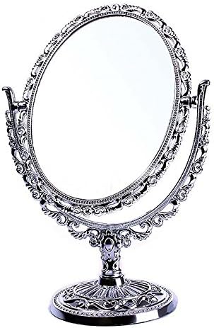 Esmezon Vintage Table Mirror Desktop Rotatable Double Sided Mirror Makeup Stand Mirror Home Accessary