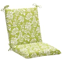 Pillow Perfect Outdoor Green/White Floral Square Chair Cushion