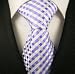 Neckties By Scott Allan, Purple & White Designer Silk Tie, Discount Neckties