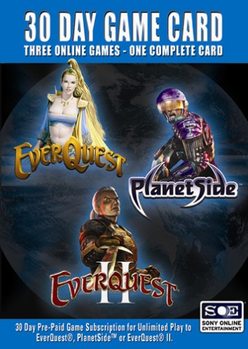 30 Day Game Time Card Game Card (Everquest II, Planetside, Everquest Game Card)