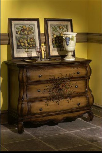 Fairfax Home Furnishings Floral Bombe Chest