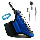 Blue Durable Moisture Resistant Neoprene Protective Exercise Workout Armban ....