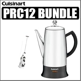 Cuisinart PRC-12 Classic 12-Cup Percolator with Milk Frother