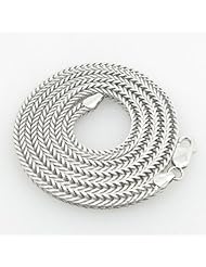 Ladies .925 Italian Sterling Silver Wheat Link Chain Length - 18 inches Width - 3mm