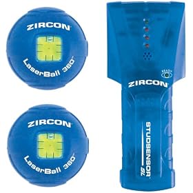 Zircon 62199 StudSensor SL Stud Finder and LaserBall 360 Laser Level Kit