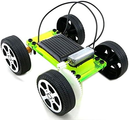 Miraclears DIY Mini Assembly Solar Powered Robot Car Tank Chassis RC Toy Children Assembly Toys Model - Green
