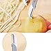 BOGZON Muti-funtional Vegetable Peeler With Double Sided Hand-Protection Sliding Cover, ABS Handle, Stainless Blade, Grey Color
