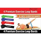 Exercise Resistance Loop Bands-Set of 4 Strength Performance Bands-Great for Physical Therapy-Fitness Theraband Stretch-Elastic Power Weight Band
