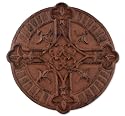 Sunset Vista Designs Cast Iron Imperial Cross Stepping Stone, 12-Inch Diameter