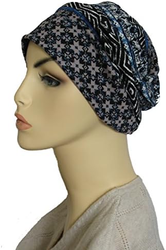 All Things Blooming Comfy Soft Summer Cotton Chemo Beanie Hat Slouch Cap for Hairloss Cancer Headwear