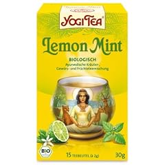 Yogi Tee, Lemon Mint Tee, 15 Teebeutel, BIO, Biotee, Ayurvedische Teemischung, Biotee, 30g, 4er SPARPACK
