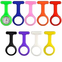 Montre breloque d'infirmière avec 9 supports en silicone de différentes couleurs par Kurtzy TM from Kurtzy