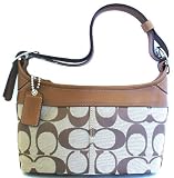 Coach Signature East West Khaki & Tan Duffle Shoulder Bag - 13359