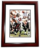 Trent Dilfer Autographed/Hand Signed Tampa Bay Bucs ''White Jersey'' 8x10 Action Photo MAHOGANY CUST