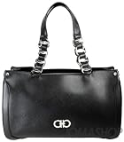 Ferragamo Black Saffiano Nicoletta Handbag 21-7826