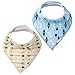 De'Babe Baby Bandana Drool Bibs - Perfect for Drooling, Feeding and Teething with two colors - Unisex 100% Absorbent Organic Cotton for Boys & Girls (2 Pack)