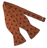 Texas Bow Tie - University of Texas Orange Hand-Tied Bow Tie with Longhorn Logo