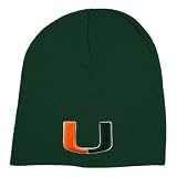 Top of the World Miami Hurricanes Green Easy Does It Knit Beanie