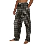 Mens NHL Pittsburgh Penguins Plaid Cotton Sleepwear / Pajama Pants - Black & White (Size: S)