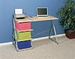 Laguna Desk In Silver/Maple Finish By Studio RTA Furniture