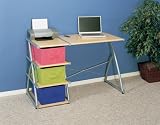 Laguna Desk In Silver/Maple Finish By Studio RTA Furniture