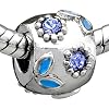 Murano Glass Bead White Algae Fit Pandora