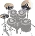 Pearl RP40C Rubber Cymbal Pad Set