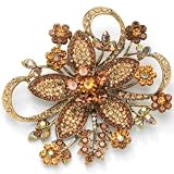 Multi-Crystal Flower Pin
