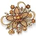 Multi-Crystal Flower Pin