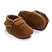 LIVEBOX Infant Baby Girls' Moccasins Soft Sole Tassels Prewalker Anti-Slip Toddler Shoes (S: 0~6 months, Tan)
