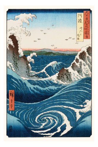浮世絵ポスター『歌川広重《Whirlpool & Waves》』