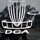 DGA stylized Disc Golf basket logo Vinyl Cut sticker