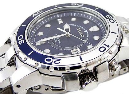 Seiko Mens SKA387 Kinetic Silver-Tone Watch