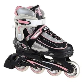 Junior Recreational Inline Skates - Bronx Adjustable - Pink - Size Medium (13Jnr - 3)