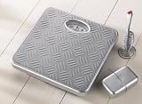 Salter 476 SVDR Metal Effect Mat Mechanical Bathroom Scales Silver/Grey
