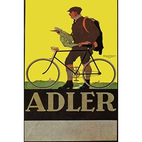 MAN RIDING ADLER BICYCLE BIKE CYCLES 24 X 36 VINTAGE POSTER REPRO MAN RIDING ADLER BICYCLE BIKE CYCLES 24