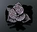 Flower Ponytail Holders W/Sparkling Rhinestones, Ponytail bands, Ponytail Jewelry, Hair Accessories Image