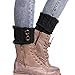 Coromose® 2015 Jacquard Knitted Cuffs Toppers Liner Boot Leg Warmers Socks (New-Black)