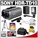 Sony Handycam HDR-TD10 3D 1080p HD 64GB Digital Video Camera Camcorder with Sony Case + 32GB Card + Microphone + Video Light + Battery + Tripod + Accessory Kit
