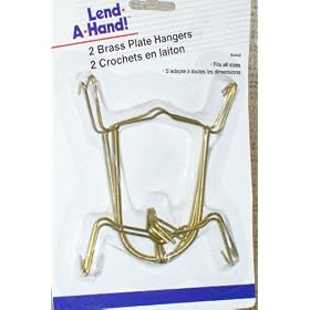 Lend-a-hand Brass Plate Hangers Set of 2 #04446 Fits All Sizes
