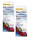 Cos16 Children's Mucinex Multi Symptom Cold : Expectant, Cough Suppressant, Nasal Decongestant Very Berry Flavor Liquid - Twin Pack of 6.8 Oz Bottles